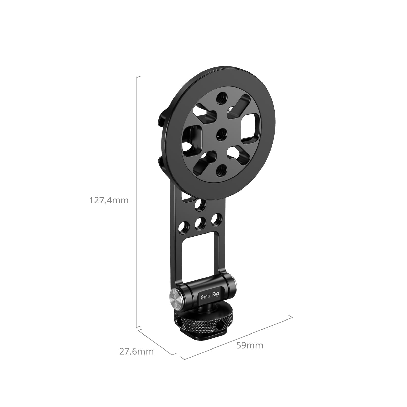 SMALLRIG Support magnétique de téléphone Portable en métal avec Griffe de Flash pour Adaptateur de trépied Magsafe - Adaptateur de trépied réglable et Rotatif pour iPhone, caméra de Surveillance