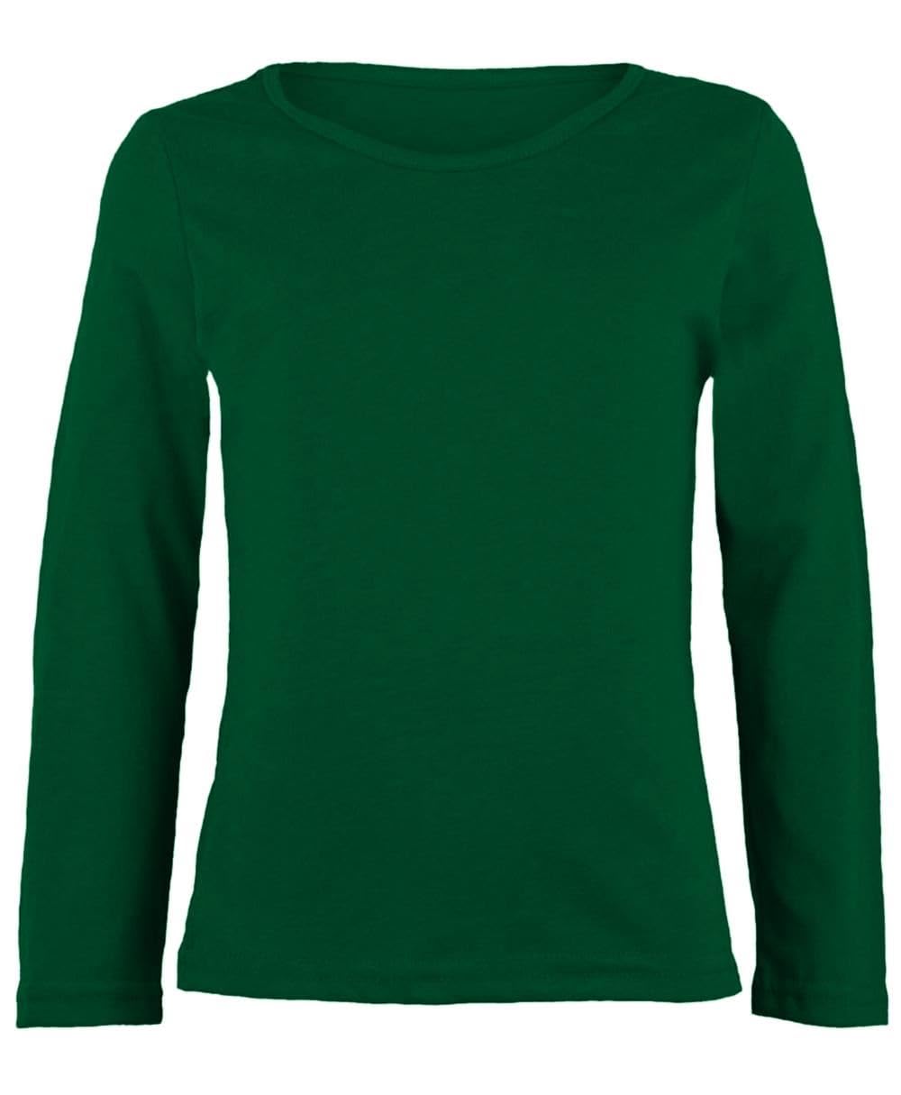 Camiseta lisa para niños, paquete de 3 camisetas escolares de cuello redondo para niñas, camiseta de manga larga para niños, camiseta básica elástica de verano, camiseta deportiva ligera