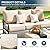 UDPATIO Patio Furniture Set,Metal Patio Furniture Sets,Beige Modern Outdoor Furniture,7 Piece Outdoor Patio Furniture with 5.75" Extra Thick Cushion for Backyard,Garden?Include Waterproof Covers?