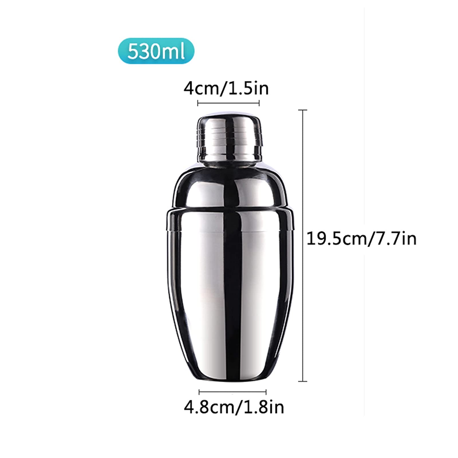Shaker à Cocktail Buvez Le mélangeur Shaker Shaker Shaker Shaker Cup Shaker Shaker Shaker Shaker Fantaisie Shaker Barre d'eau Suppléments Outils Cocktail Set de Shaker Ensemble de 6 pièces Bar Shaker