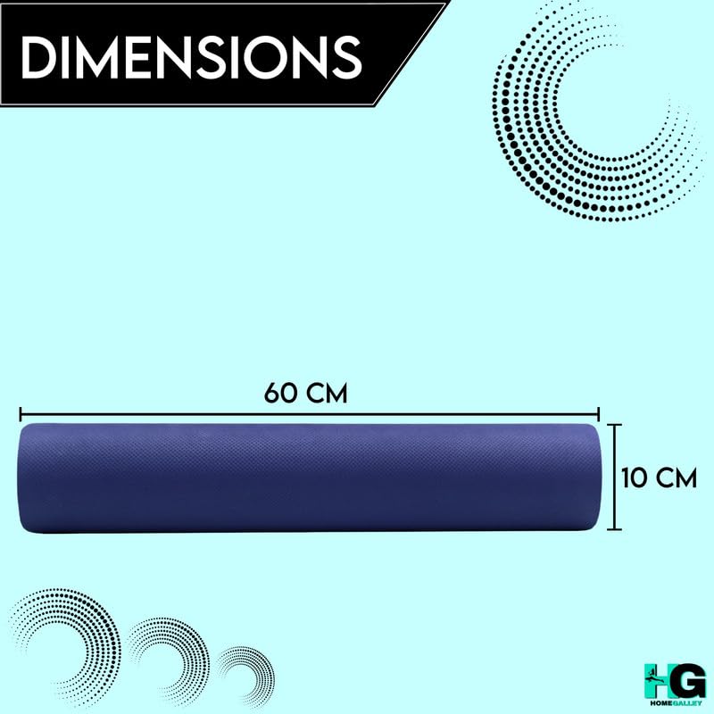 Image of Foam Roller for Exercise and Deep Tissue Massage Roller, Gym Exercise Roller, Workout Foam Roller for Knee Exercise and Pain Relief, Myofascial Release Roller for Back pain - 60 Cm Navy Blue