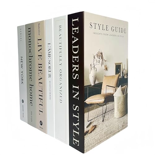 Image of 6 Pack Decorative Books | Faux Books for Home Decor | Coffee Table Books Hardcover | Ediactcyl Faux Art Decor Books for Farmhouse (M57)