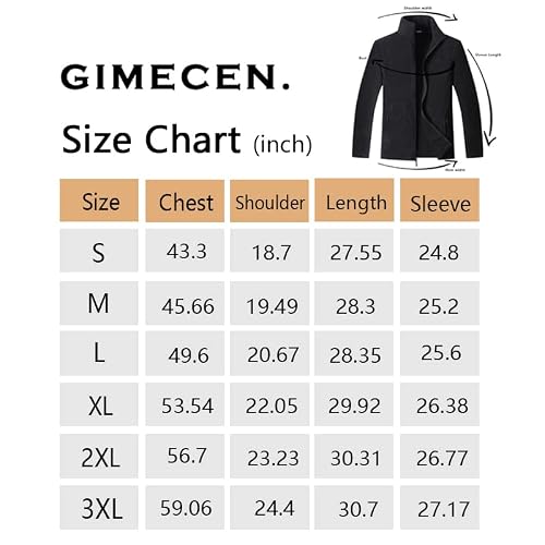 GIMECEN Men's Lightweight Full Zip Soft Polar Fleece Jacket Outdoor Recreation Coat with Zipper Pockets - Thumbnail 6
