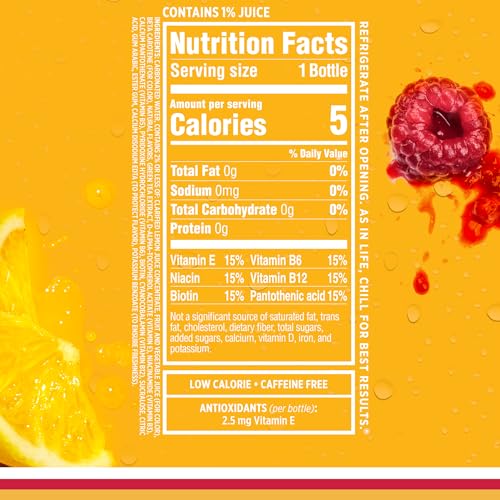 Image of Sparkling Ice, Raspberry Lemonade Sparkling Water, Zero Sugar Flavored Water, with Vitamins and Antioxidants, Low Calorie Beverage, 17 fl oz Bottles (Pack of 12)