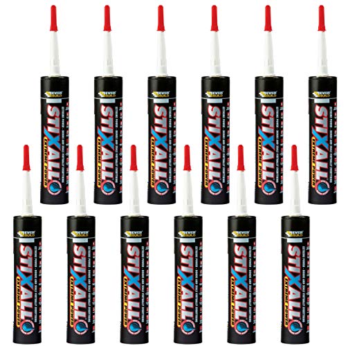 12 x Clear Everbuild Stixall MS Polymer Grab Sealant Adhesive - 290ml