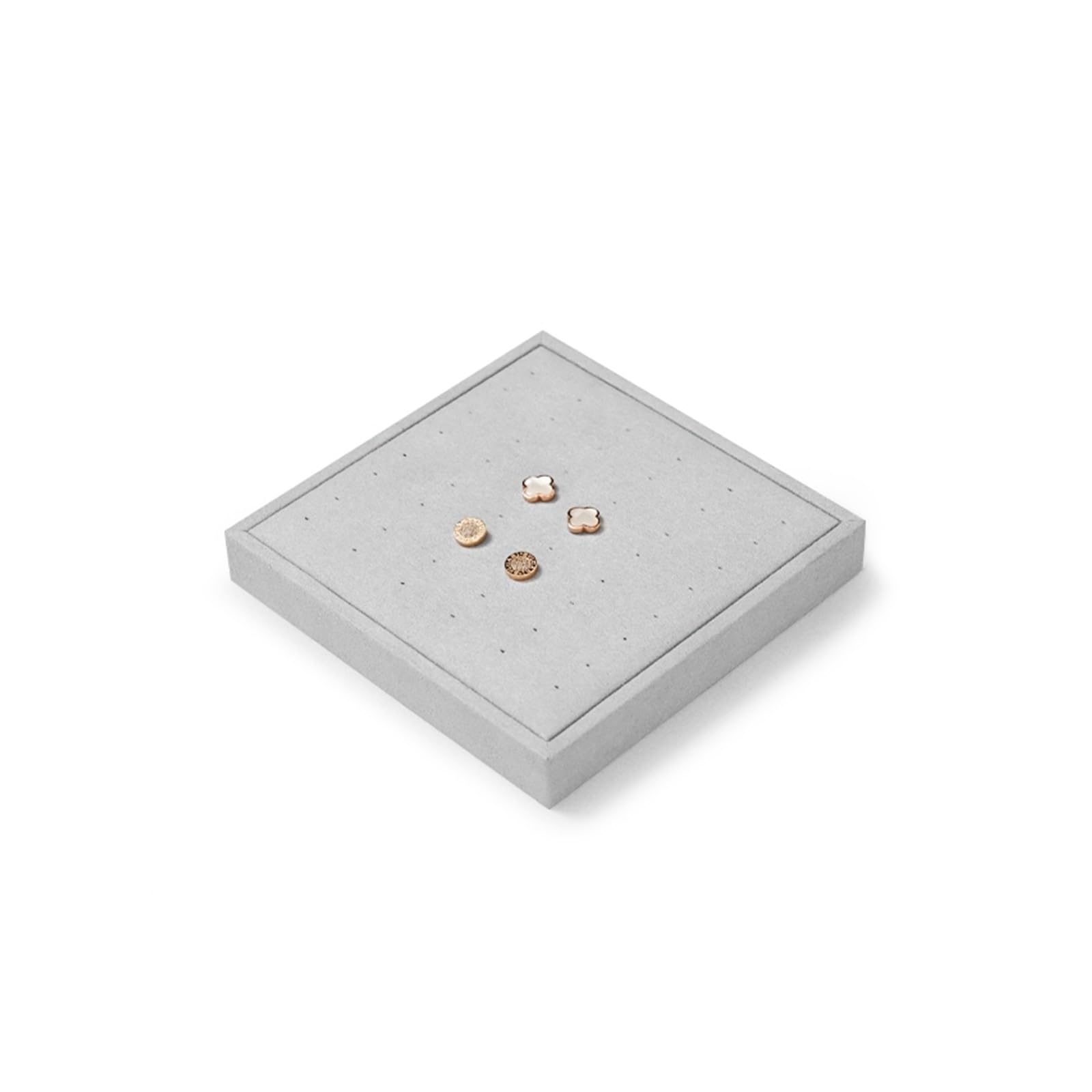 YGMNQAL Velvet Jewelry Tray Display Trays Grey Velvet Jewelry Display Tray For Ring Earrings Bangle Necklace Tray Organizer Jewelry Display Tray Grey