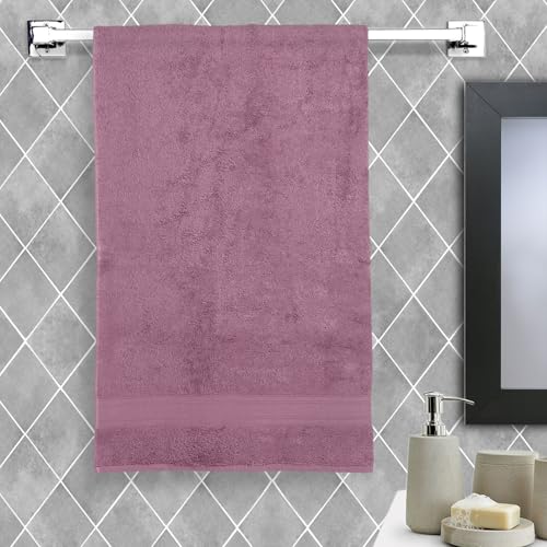 Image of Arvind 100% Cotton Towels for Bath | Towels for Bath Large Size | 500 GSM Bath Towel - Soft & Absorbent | 1 Piece Bath Towel for Men /Women | Urban Comfort | 70 cm x 140 cm - Lilac