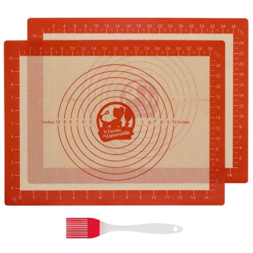 Tapete de Silicona para Horno (2 unidades) y Cepillo de Cocina, Antiadherente, para Reposteria y...