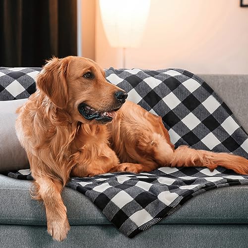 Image of BEDELITE Plaid Fleece Twin Blanket, Black & White Buffalo 60x80 Inches