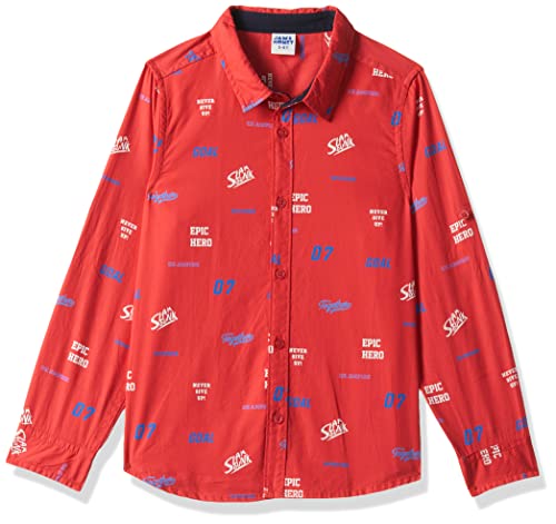 Image of Amazon Brand - Jam & Honey Boys Boys 100% Cotton Printed Full Sleeves Shirt | Age 2-12 Years