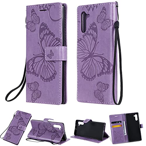 nancencencen - Carcasa para Samsung Galaxy Note 10 y Note 10 5G, diseño de mariposas, color morado