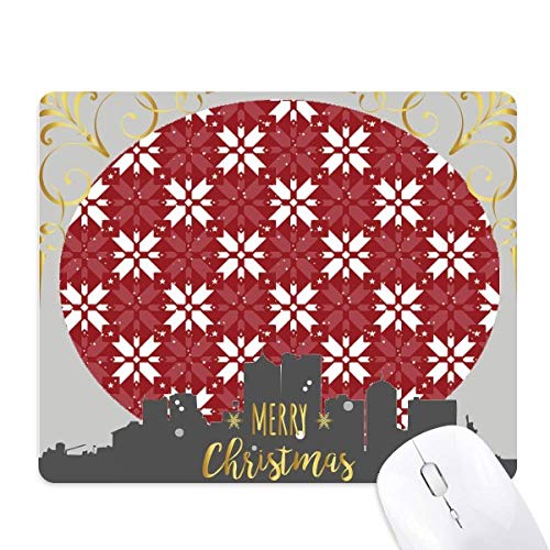 Décoration de Noël tapis de souris en caoutchouc rouge et blanc
