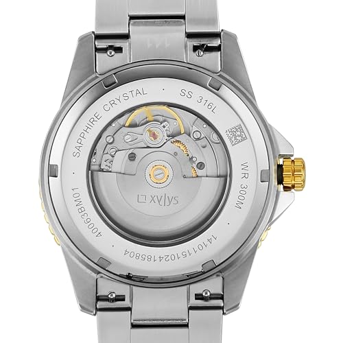 Image of Xylys Xiphias Automatic Analog with Date Black Dial Two Toned Stainless Steel Strap Watch for Men -40063BM01E