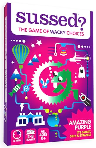 SUSSED The Wacky 'What Would You Do?' Card Game - Ages 8+, 2-8 Players - Kids Stocking Stuffer for Girls, Boys, Tweens - 15-30 Min Playtime - Purple Pack