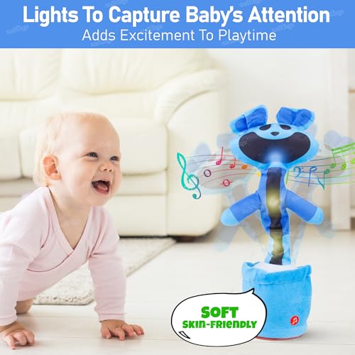 Image of Zest 4 Toyz Musical Talking Bear Toy Dancing Cactus Music Game Toys Wriggle Singing & Repeats What You Say Funny Educational Sound Toys for Kids - Multicolor (Pack of 1)