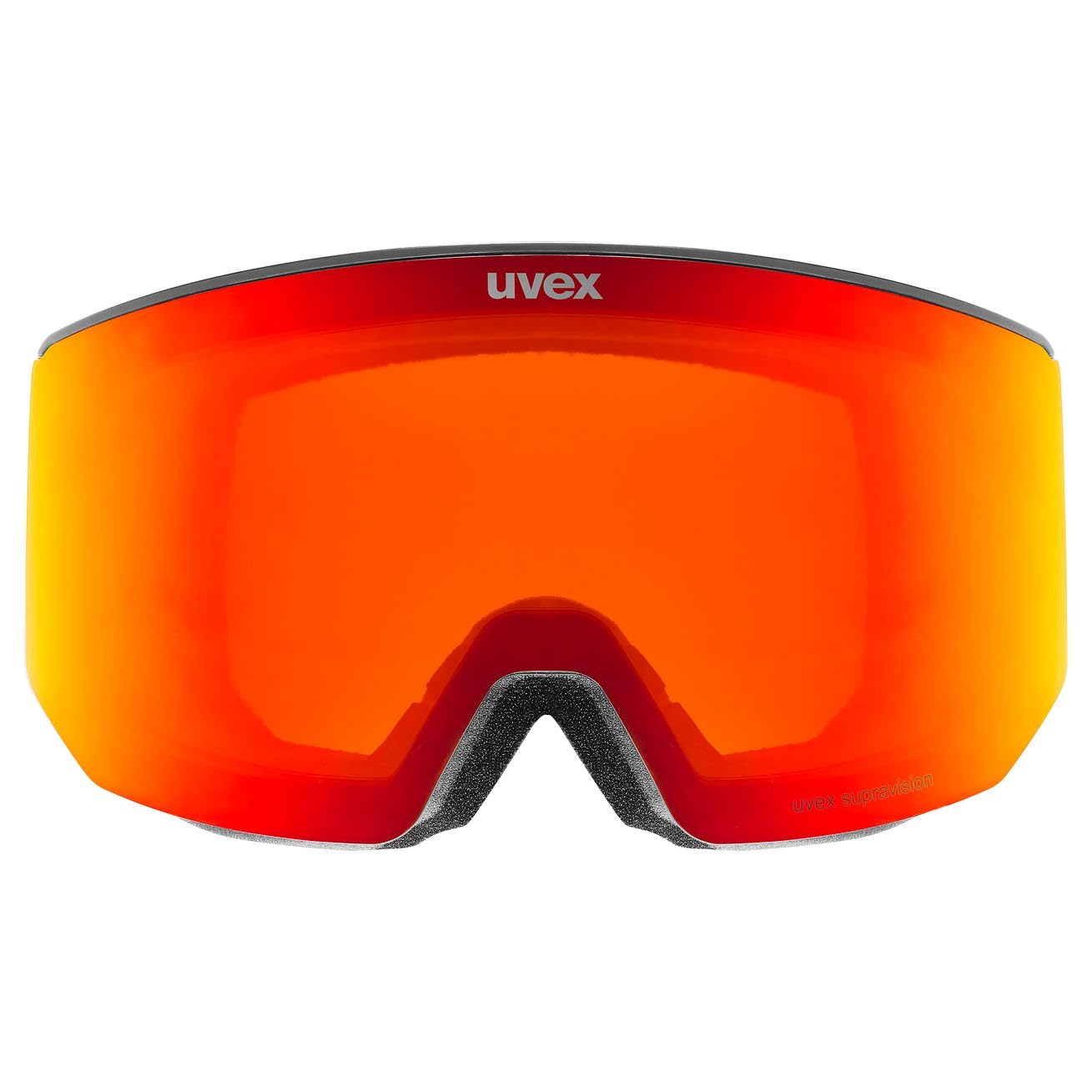 uvex lace ATTRACT, Gogle narciarskie unisex-dorosły, schwarz matt dl/FM rot-orange, one size