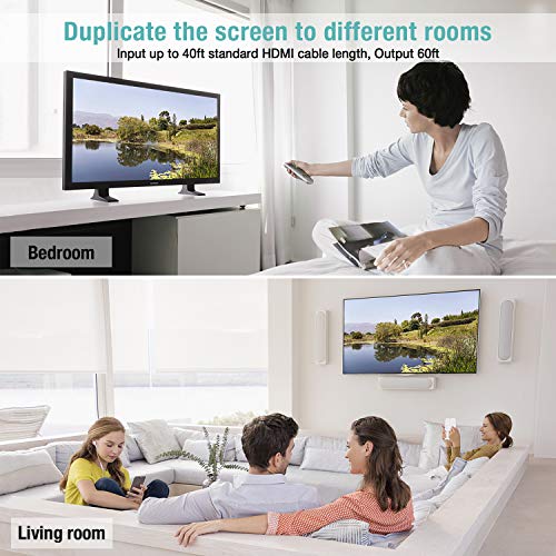 HDMI Splitter 1 in 2 Out - Techole 4K Aluminum Ver1.4 HDCP, Powered HDMI Splitter Supports 3D 4K@30HZ Full HD1080P for Xbox PS4 PS3 Fire Stick Roku Blu-Ray Player Apple TV HDTV - Cable Included, Grey - Thumbnail 2