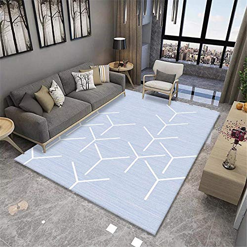 DJHWWD Alfombra Despacho Alfombra Azul Claro, la Alfombra Fresca y Simple es Suave y Antideslizante. Alfombras De Dormitorio...