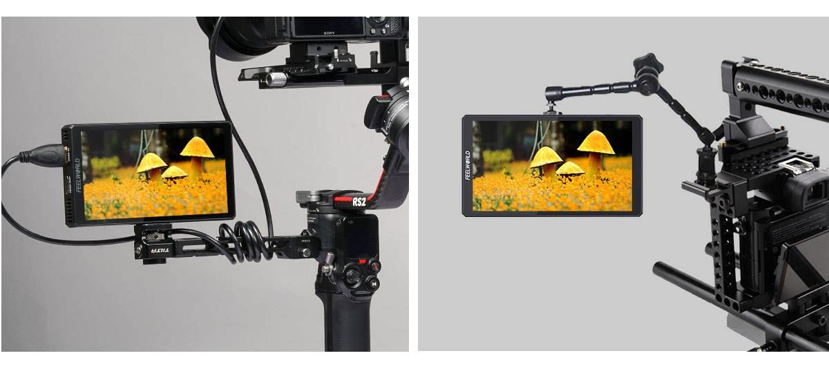 Feelworld CUT6 6 Pollice On-Camera Monitor Registratore Touchscreen Campo Monitor FHD 1920x1080 4K HDMI 3D LUT con Hot Shoe Mount