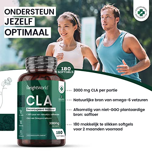 CLA capsules - Geconjugeerd Linolzuur - 180 softgels voor 2 maanden - Laboratorium getest - Zuivere ingrediënten - GGO… - Image 3