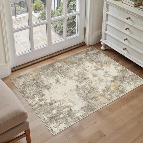 PureCozy FußMatte 60x90 cm Braun-Grau Abstraktes Teppich, Schlafzimmer Waschbare Kurzflor Boho Carpet,Langlebig und Pflegeleicht, Orientalisch Ethno Muster, Balkon Wintergarten Rug PureCozy FußMatte 60x90 cm Braun-Grau Abstraktes Teppich, Schlafzimmer Waschbare Kurzflor Boho Carpet,Langlebig und Pflegeleicht, Orientalisch Ethno Muster, Balkon Wintergarten Rug
