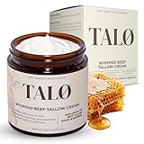 TALØ Beef Tallow Skin Care 120g – Grass-Fed Tallow & Raw Honey Balm – Whipped Tallow Face Cream for Deep Hydration, Sensitive & Dry Skin, Natural Face & Body Moisturiser