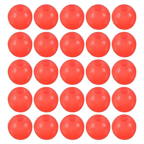 M METERXITY 200 Pcs Glow Fishing Beads - Plastic Luminous Round Soft Bait Egg Lure Rigs Apply to Outdoor Tackle Tool (5mm, Red)