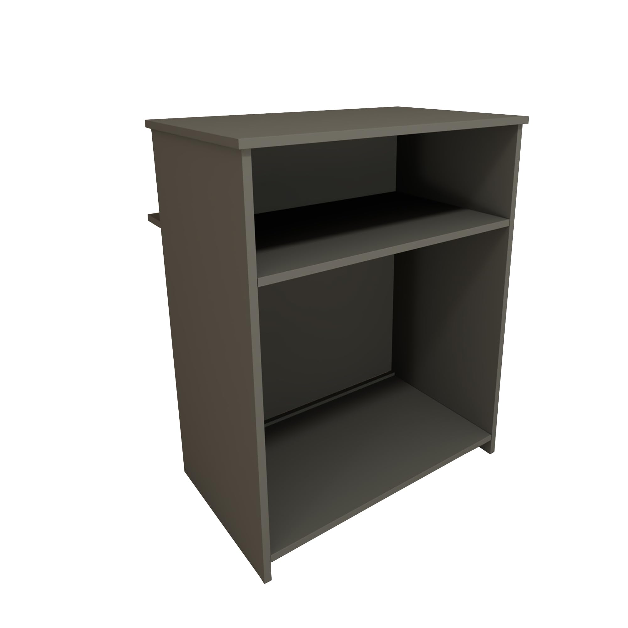 Henor Mostrador de Recepción EGA. 82 x 50/65 x 102 cm. Mueble de Atención al Cliente para Oficina, Tienda, Clínica o Salón Fabricado en España Grafito.