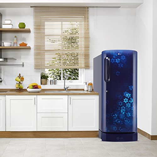 Image of LG 235 L 3 Star Direct-Cool Inverter Single Door Refrigerator Appliance (GL-D241ABQD, Blue Quartz, Base stand with drawer & Moist 'N' Fresh, 2022 Model)