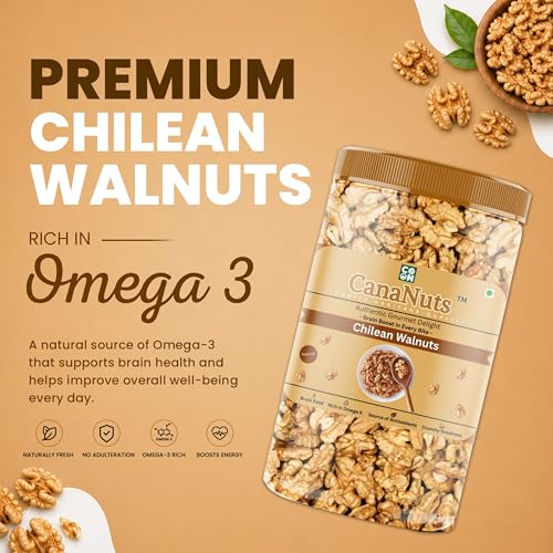 Image of CanaNuts 100% Natural Premium Dry Fruits and Nuts Combo Healthy Cashews, Almonds, Anjeer, Gold Raisins, Pistachios, Chilean walnuts Kernel, Badam Kaju Pista Akhrot Kishmish | (200Gm X 6) 1.2KG