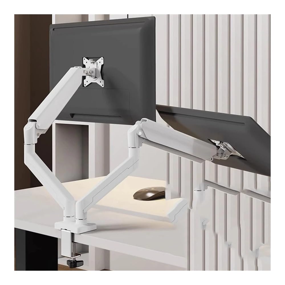 YNBSHGAA Monitor Stand, Dual Monitor up to 32 inches and 19.8 lbs per Screen Mechanical Arm Desk Mount MAXVESA 100x100mm Height Adjustable Stand,Desk Accessories