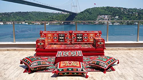 Türkische Bodensofas, ethnische Kissen, Fensterbank, Terrassengartencouch,...