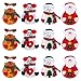 12 Piezas Bolsa de Cubiertos de Navidad Decoraciones para Mesa Navidad de Santa Árbol Amor Muñeco de Nieve Alce (3 x 4 pcs)