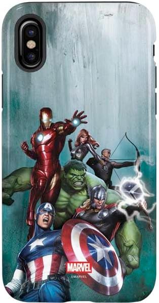 Skinit Pro Phone Case Compatible with iPhone X - Officially Licensed Marvel Avengers Attack Design