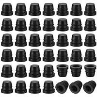 40 Stück Bremsentlüfter Schraubkappen, 6mm Gummi Fett Zubehör Kappen, Fett Fitting Staubschutzkappen, Bremsentlüftung Bremsnippelkappe für Automotive Motorrad Ersatzteile, Schwarz