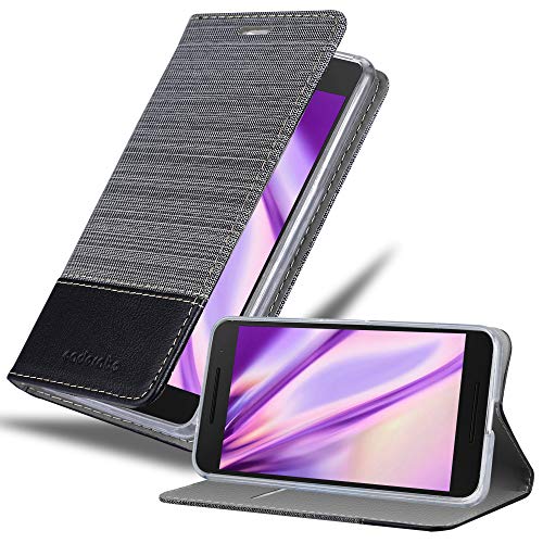 Cadorabo Funda Libro para Huawei Nexus 6P en Gris Negro   Cubierta Proteccíon con Cierre Magnético, Tarjetero y Función de Suporte   Etui Case Cover Carcasa