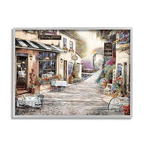Image of 'Traditional Village City Architecture'| Framed Giclee Art | Stupell Industries | Gray, 20 x 16 Inches, Easy to Hang and Sturdy, Made in USA, by Ruane Manning
