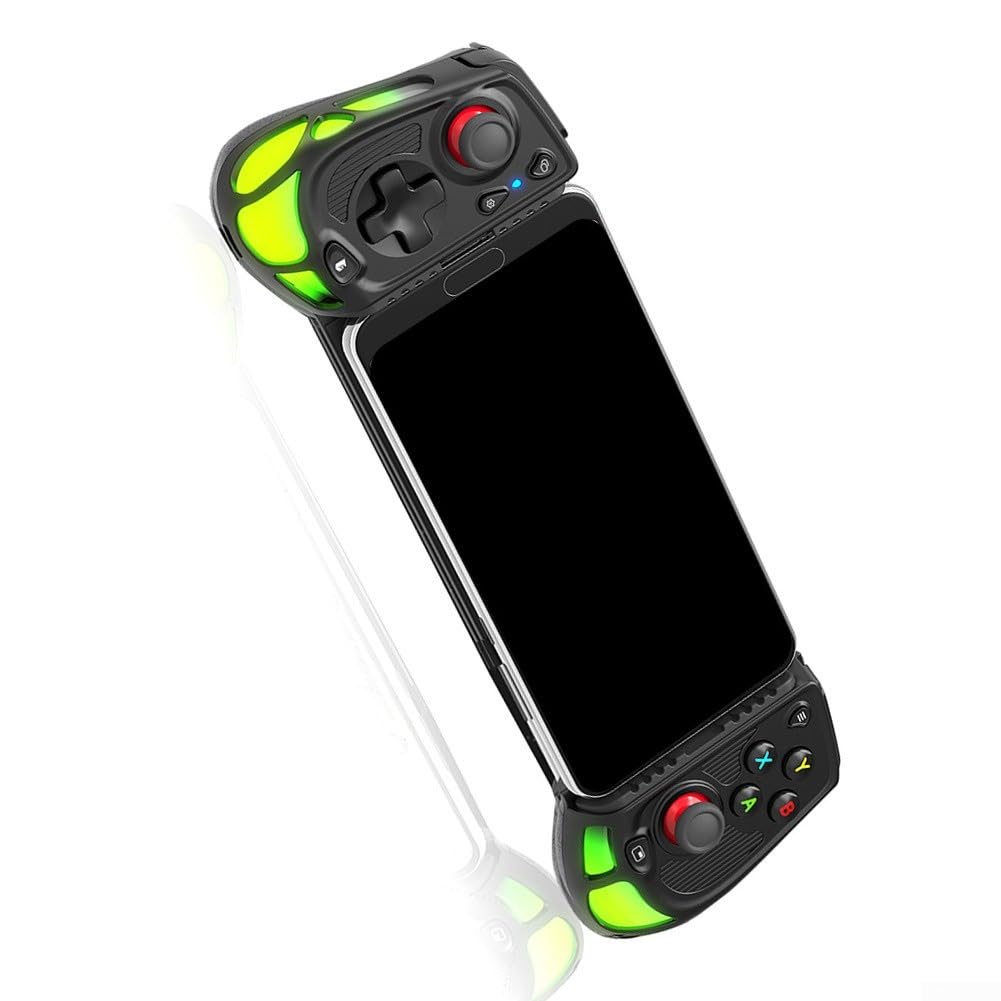 Controller di gioco mobile, RGB effetto Hall Joystick per Android per IOS, impugnatura ergonomica USB-C con pulsanti macro