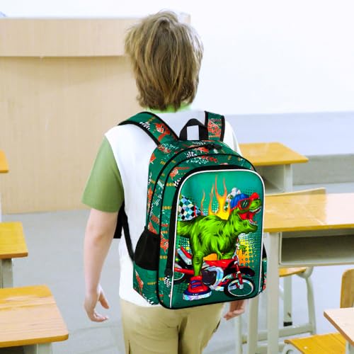 Image of UFNDC 3PCS Boys Backpack,16 inchKids Dinosaur Bookbag with Lunch Box, School Bag for Elementary Toddler