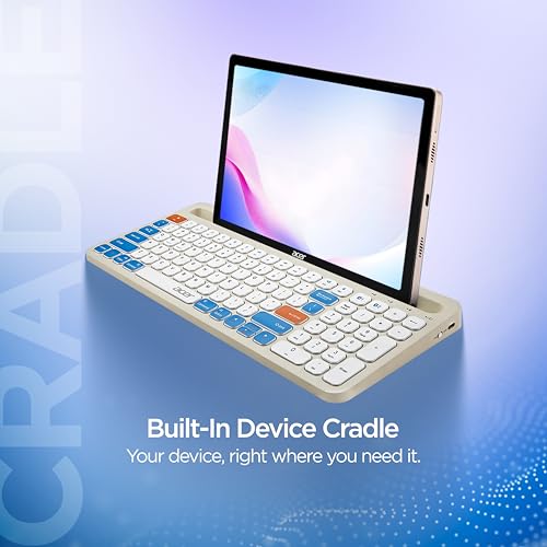 Image of Acer SwiftPRO Multi-Device Bluetooth Wireless Keyboard with Cradle & Numpad | USB-C Rechargeable | 99 Keys, 80H Battery | Compact & Quiet | Compatible with Windows, Mac, Android, Laptop, Tablet, Phone