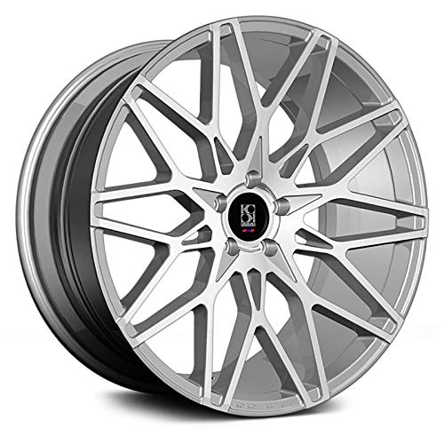 Koko KutureFUNEN Custom Wheel - 20x9, 35 Offset, 5x114.3 Bolt Pattern, 73.1mm Hub - Gloss Silver with Machined Face Rim