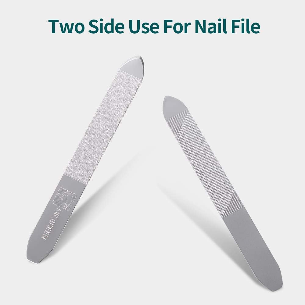 MR.GREEN Maniküre Set Männer, 4Pcs Nagelknipser mit Lederetui, Solingen Edelstahl Fingernagel Fußnägel Knipser
