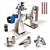 JLD Professional Belt Grinder Sander, 2x72 Inch Belt, 1500W Electric Motor with 2.2KW VFD, 2 sets of grinding kits with 3 grinding methods,Vertical and Horizontal operation includes 3 sanding belts.