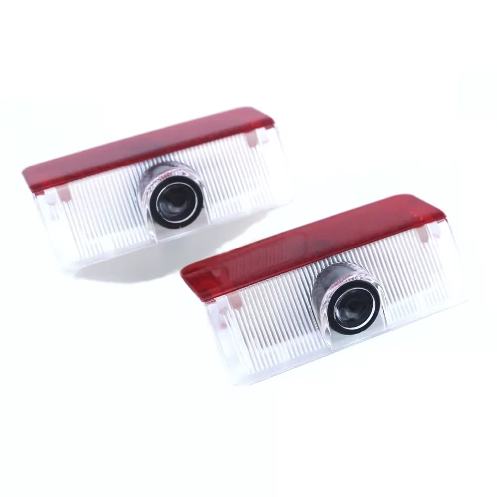 Lot de 2 éclairages LED pour portière de voiture - Avec logo - Projecteur de bienvenue - Lentille en verre compatible avec GLK (normal)