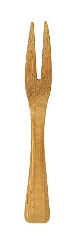Kamala - Mini tenedor de bambú (caja de 500), PacknWood - Tenedores pequeños de madera para servir (3.5 pulgadas de largo) 209BBKAMALA