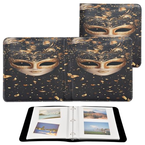 Álbum de fotos autoadhesivo Scrapbook DIY con cubiertas de cuero PU, 3 anillas, 40 páginas, tamaño 11.8x11.2 pulgadas, color A156 miniatura 2