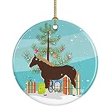 Caballo Percherón Colgante Naviadad Cerámica Decoración De Árbol De Navidad con Cuerda Decoración De Árbol De Adorno