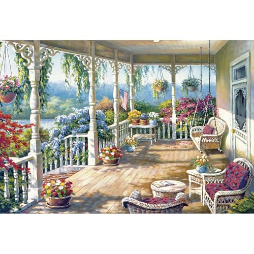 (38x26cm)CHengQiSM 1000ピース ジグソーパズル マイクロピース 花の廊下 パズル 1000 風景 大人 花 景色 春 季節 レジャー ゆったり おしゃれ インテリア プレゼント