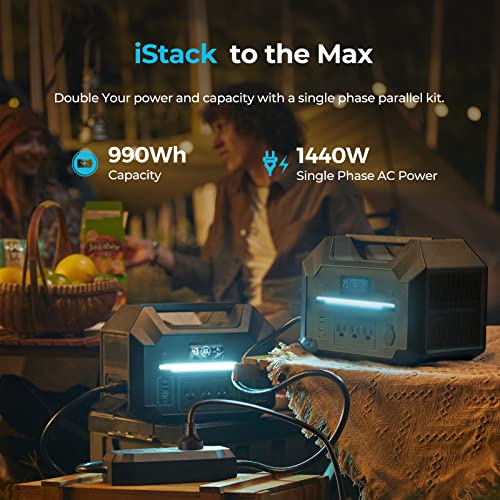 Renogy Portable Power Station 495Wh Solar Generator, Lithium Battery Pack w/ 3 800W AC Outlets (1600W Peak) Fast Recharge, Compatible with DC App for Outdoor Camping, Phoenix 500, Home Emergency - Image 4