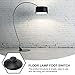 Bedside Tabletop Push Convenient Light Foot Floor Lamp Round Tool : Black Button On-Off Using Night On for Footswitch Hotel Off Control Desktop Plastic Home Pedal